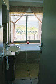 Bathroom with sea view