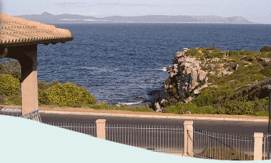 View from all rooms at On the Cliff guest house- Hermanus